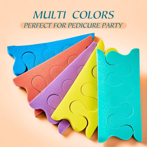 NOVAL Toe Separator Pedicure Foam Separators, 200 PCS (100 Pairs) for Nail Polish, Women & Girls