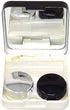 Honbay Fashion Travel Contact Lens Case Kit, Mini Contact Lens Box with Mirror (Black)