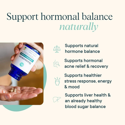 Ora Organic Natural Hormone Balance Supplement for Women - 90 Capsules, Support Skin, Mood, Energy, PMS & Menopause