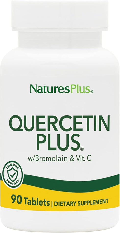 NaturesPlus Quercetin Plus with Vitamin C & Bromelain - 650 mg, 90 Vegetarian Tablets - Gluten-Free