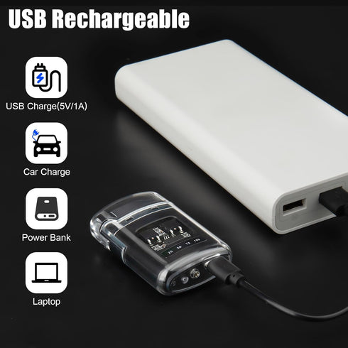 Electric Lighter, Waterproof Outdoor Lighter, Plasma Dual Arc Lighter, Rechargeable for Camping, Hiking, Survival Gear