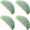 Jinshining 4Pcs Green Nature Jade Stone Massage Comb Traditional Natural Jade Massager Acupuncture