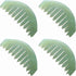 Jinshining 4Pcs Green Nature Jade Stone Massage Comb Traditional Natural Jade Massager Acupuncture
