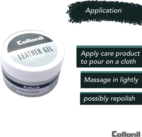 Collonil Leather Gel 2.02 Fl Oz - Leather Care for Smooth and Suede Leather, Dirt & Water-Repellent