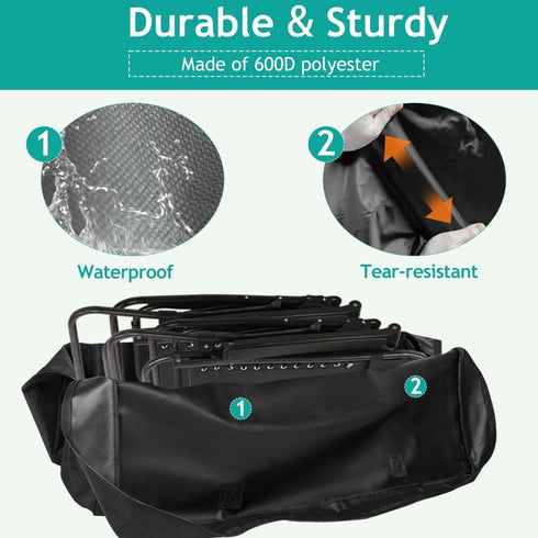600D 41.5" 11" 28.5" Heavy Duty Folding Chair Storage Bag, Chair Storage Case for Beach Chair Camping Chair Zero
