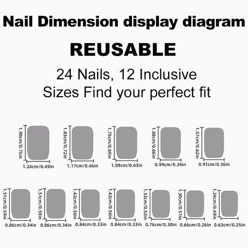 Lake Blue Press on Nails, Medium Square SWEKKE Fake Nails Full Cover, Glossy Glue on Nails for Women, 24 Pcs