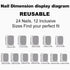 Lake Blue Press on Nails, Medium Square SWEKKE Fake Nails Full Cover, Glossy Glue on Nails for Women, 24 Pcs