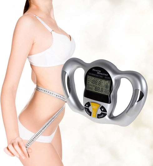 Digital Body Fat Analyzer, Handheld BMI Monitor with LCD Display for Personal Health Measurement