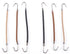 Women 15 Pack Ponytail Hooks Bungee Small Rubber Bands - Hair Ties Accessories for Thick Hair Clips (5 Black + 5 Brown