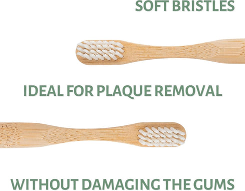 Kids Bamboo Toothbrush, 4 Pack