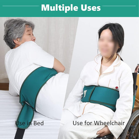 Medical Bed Restraint Strap for Elderly, Bondaged Bed Tie Downs, Anti-Fall Waist Belt for Elderly, Wheelchair Safety