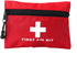 Red First Aid Bag, Empty Waterproof Pouch for First Aid Kits, Mini for Hiking, Camping, Travel (Red, 6x4.3 Inch)