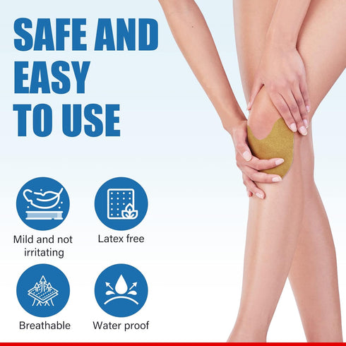 Knee Pain Relief Patches, Fast-Acting Natural Pain Patch Paste, Easy to Use, 48 Count