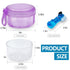 Leakproof Denture Case, Purple Denture Soaking Cup, False Teeth Container, Dental Bath Holder Storage Box for Traveling