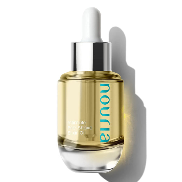 NOURIA Intimate Pre-Shave Elixir Oil, HydroLock Moisturizer for Ingrown Hair, Itch, Razor Bumps