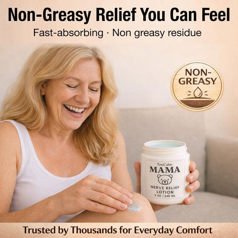TruCalm Mama 8 Oz Mama Lotion Neuropathy Nerve Relief Cream with Magnesium Chloride Maximum Strength Comfort for Feet