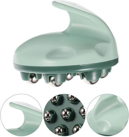 Portable Green Steel Muscle Roller for Neck and Back Relief