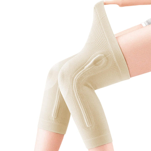 JUMISEE Compression Knee Brace with Silicone Gel Spring Support, Men Women Knee Sleeve for Pain Management