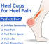 Skyfoot Heel Cups for Achilles Tendonitis, Heel Bone Spurs, Orthotic Inserts for Heel Pain Relief for Women and Men