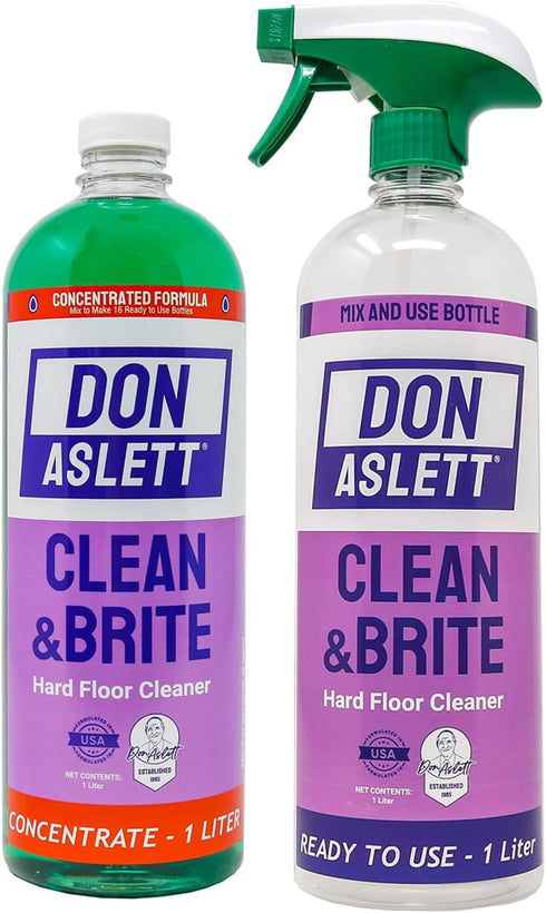 Don Aslett Clean & Brite Set (1 Quart Concentrate and 32 Oz