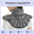 Microwavable Heating Pad for Neck and Shoulders, Weighted Moist Wrap for Pain Relief, Hot & Cold Compress, Grey