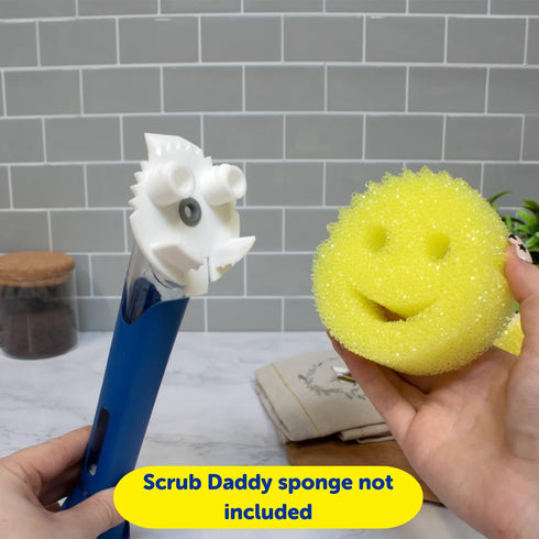 Scrub Daddy Dish Daddy Dish Wand & Connector Head, Soap Dispensing Dish Brush, Texture Changing Washing Up Sponge