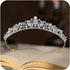 SWEETV Wedding Tiaras and Crowns, Rhinestone Bridal Crown Princess Tiara Headpieces for Women, Flower Girls