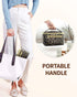 Wandering Nature Makeup Bag, Travel Organizer Cosmetic Brush Case for Women in Eco Vegan Leather