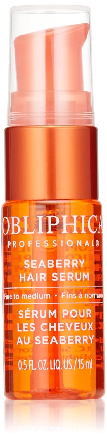 Obliphica Seaberry Leave-in Hair Serum for Fine & Medium Hair - 0.5 Fl Oz - Vitamins and Omegas for Nourished Hair
