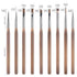 9pcs Nail Art Brush Set, Nail Dotting Tools, Gel Polish Brushes for 3D Nail Art Design and Manicure