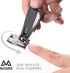 Nail Clippers 2Pcs with Nail File, 360° Rotating Head, Stainless Steel Sharp Pedicure Clippers