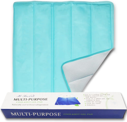 Gel Cooling Mat, Ice Cooling Cold Mat for Pain Relief, Hot Cold Therapy Pack for Back, Shoulder, Knee, Belly (Green