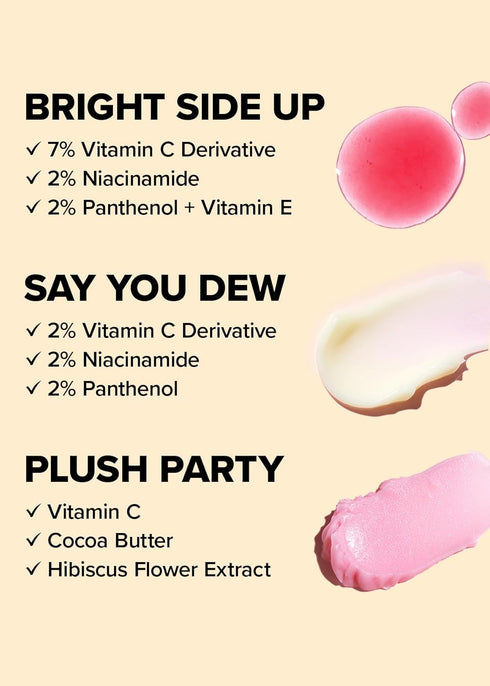 I Dew Care Skincare Set - Vitamin To Glow Pack with Niacinamide & Vitamin C, Travel Size, Korean Skincare