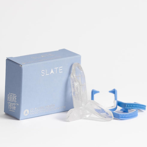 Slate Flosser Refills - 20 Nano Hydroxyapatite Floss Heads | Reusable Woven Floss, PFAS-Free & Unwaxed | Includes