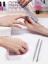 Nail Soaking Bowl Set - 2PCS Gel Polish Dip Powder Remover with Triangle Cuticle Peeler & Stainless Steel Pusher
