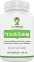 VitaMonk Pterostilbene 150mg Capsules, No Artificial Fillers, 60 Veggie-Caps, Healthy Aging Supplement