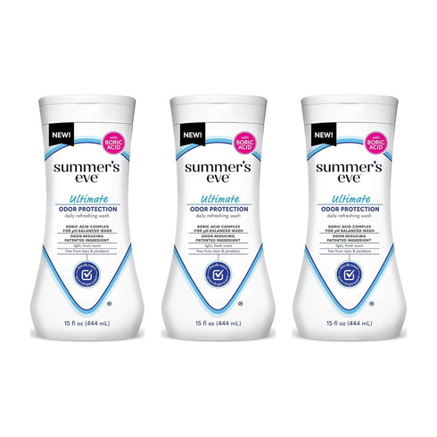 Summer's Eve Ultimate Odor Protection Feminine Cleansing Wash, Daily Intimate Wash, with
