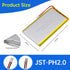 Qimoo 1260110 3.7V 10000mAh 1260110 Pack PH2.0mm Lipo Battery Rechargeable Lithium Polymer Battery with JST Connector