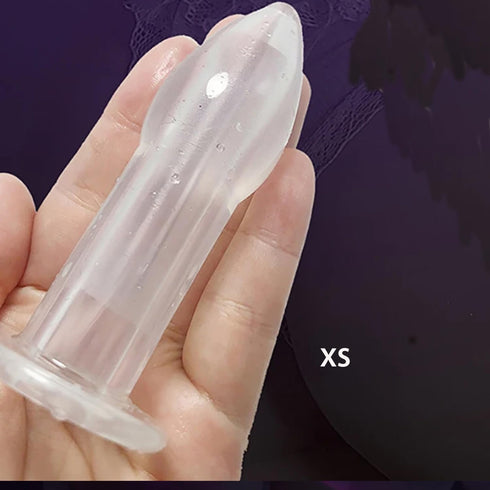 missmall Famle BDSM Hollow Anal Butt Plug Anal Dilator Adult Sex Toys for Couples,Soft Silicone Anal Plug Expander Sex