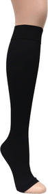 ITA-MED I H-304(O)(2) L BL Microfiber Knee Highs, Black, Large