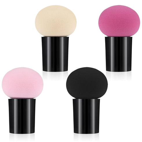 Sibba 4 PCS Makeup Eggs Sponge Beauty Blender Set, Foundation Blending Applicator with Mini Handle