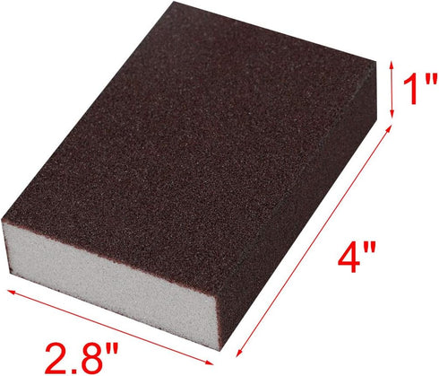 uxcell 8pcs Scouring Pads Non-Scratch Scouring Sponge Scrub Pads 4" x 2.8" for Scouring Kitchens, Dishwashing, Brown by uxcell