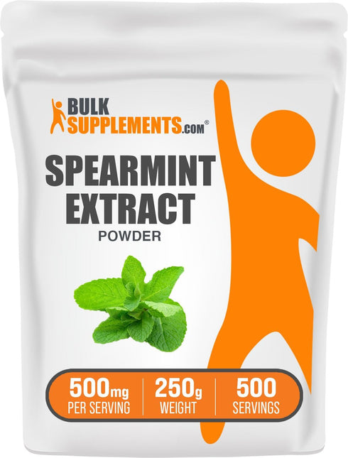 BulkSupplements.com Spearmint Extract Powder - Food Grade Supplement, Gluten Free, 500mg per Serving, 250g