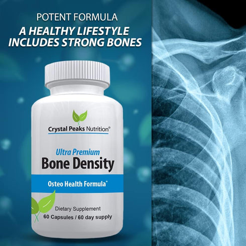 Ultra Premium Bone Formula - Calcium Carbonate with Vitamin K2 & D3 - 60 Capsules for Bone Strength