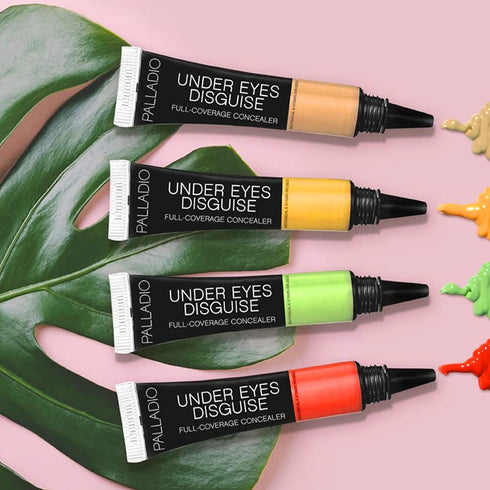 Palladio Full Coverage Concealer, Under Eyes Disguise, Peach Tea, Creamy Face and Eye Concealer