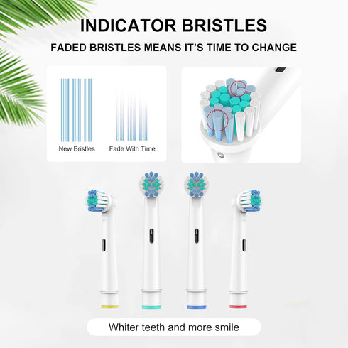 Toothbrush Heads for Oral B - 8 Pack Professional Electric Replacement Heads with Medium Soft Bristles