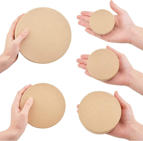 WANDIC 5 Pcs Kraft Paper Nested Boxes, Assorted Size Round Mini Gift Boxes with Lids for Wedding Birthday Jewelry