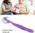 False Teeth Cleaning Brush, Portable Dual Head Denture Cleaning Toothbrush, Multi Layered Bristles for Care (Purple)