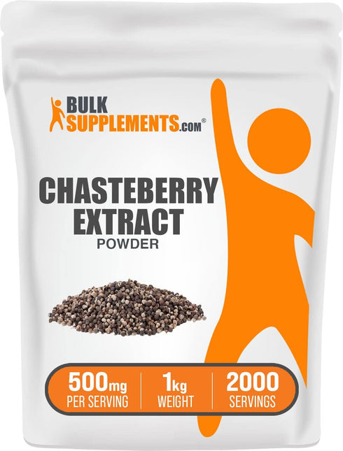 BulkSupplements.com Chasteberry Extract Powder - Chaste Tree Berry Supplements for Women & Men (500mg per Serving)