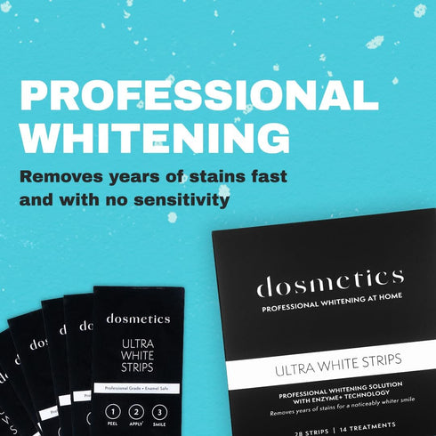 Ultra Teeth Whitening Strips, 28 Piece Sensitive Teeth Whitening Strips, Non-Slip, Reduced Sensitivity